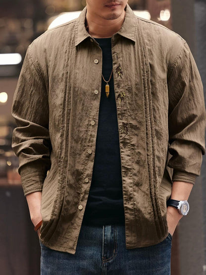 刺繍カジュアルシャツ