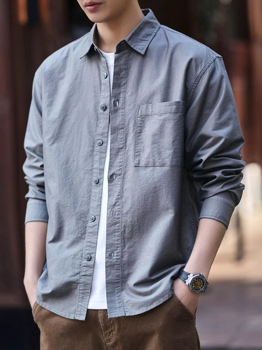 ブルーレトロワークウェアシャツ