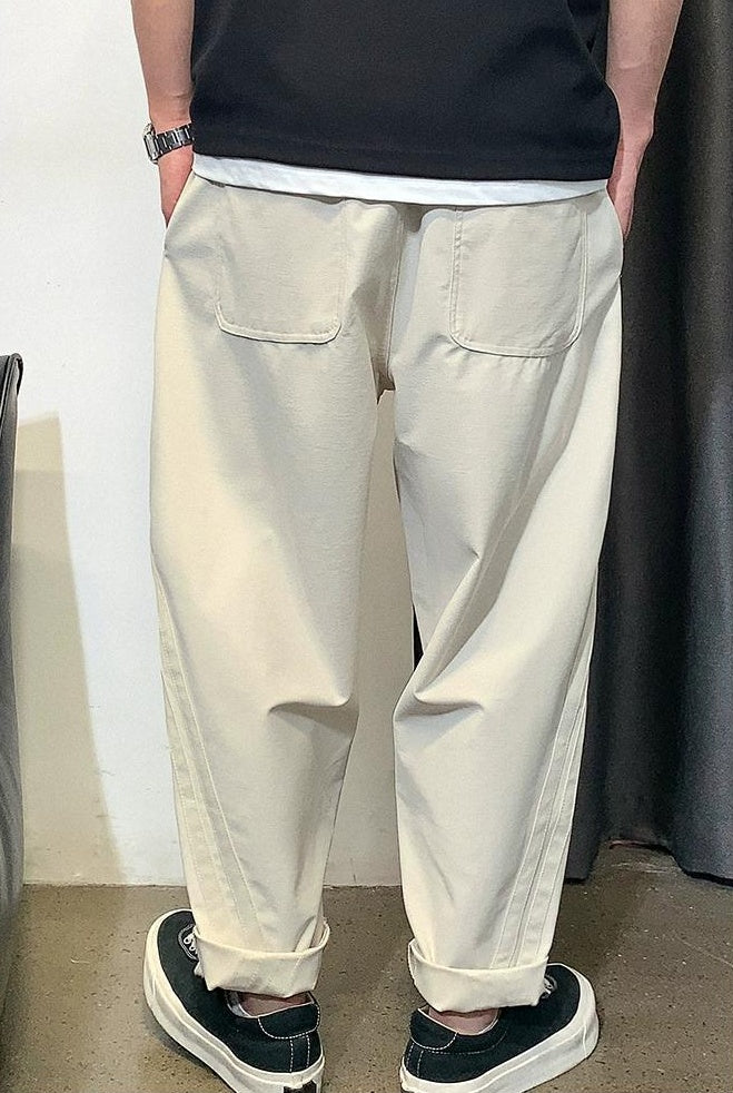 Striped Splicing Casual Pants