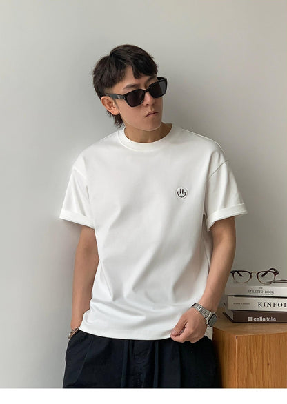 Smiley Face Embroidered Tee