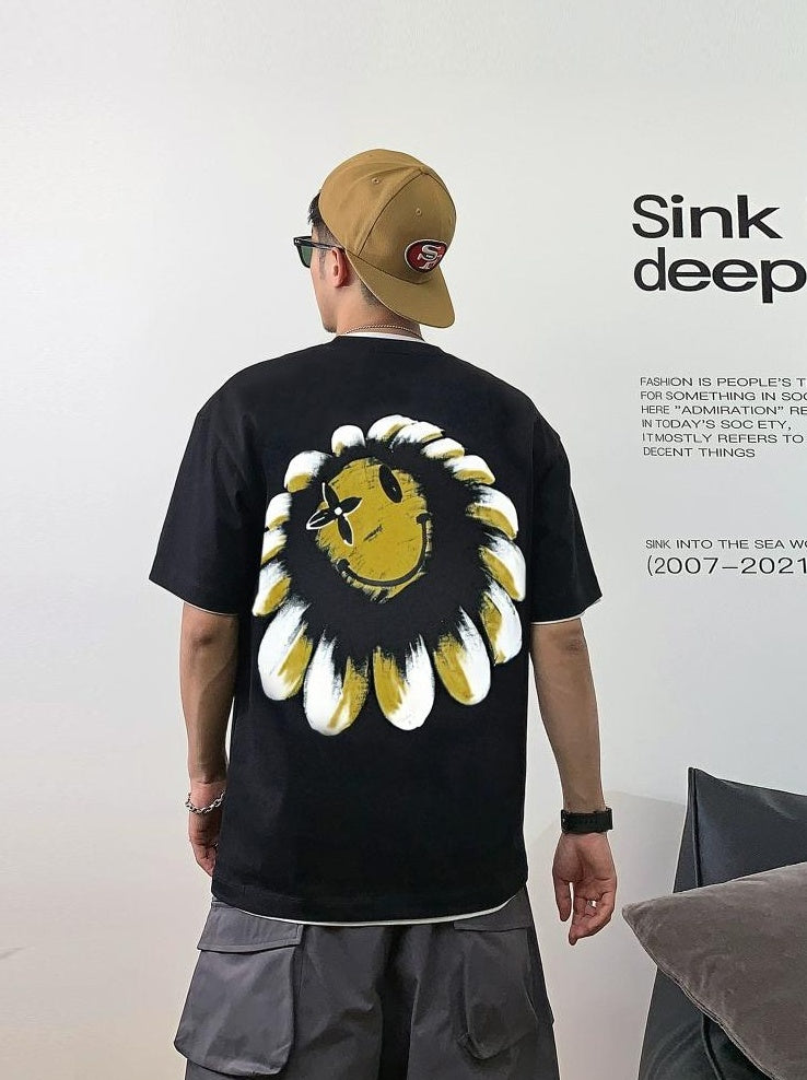 Heavyweight Flower Smiley T-Shirt