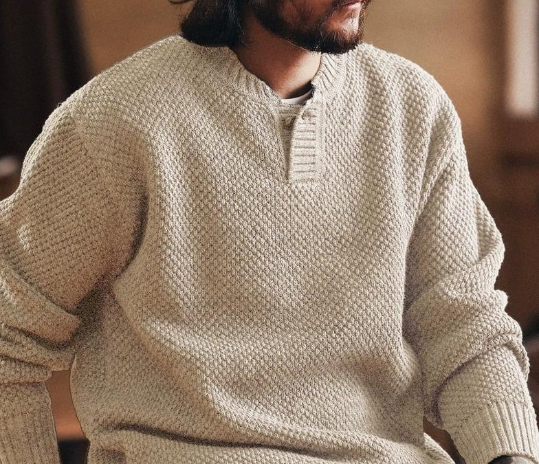 ヘビーウェイト ヘンリー ニット セーター