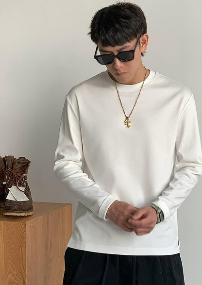 通気性綿ロングスリーブTシャツ