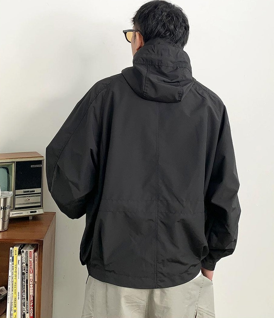 カジュアルマルチポケットフードジャケット