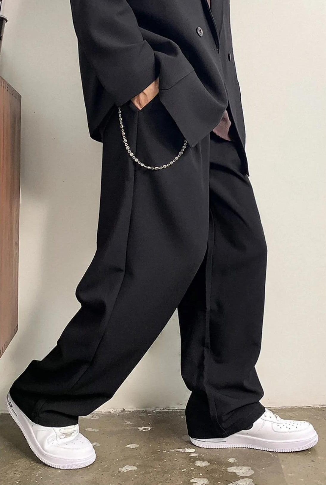 カジュアルルーズストレートパンツ