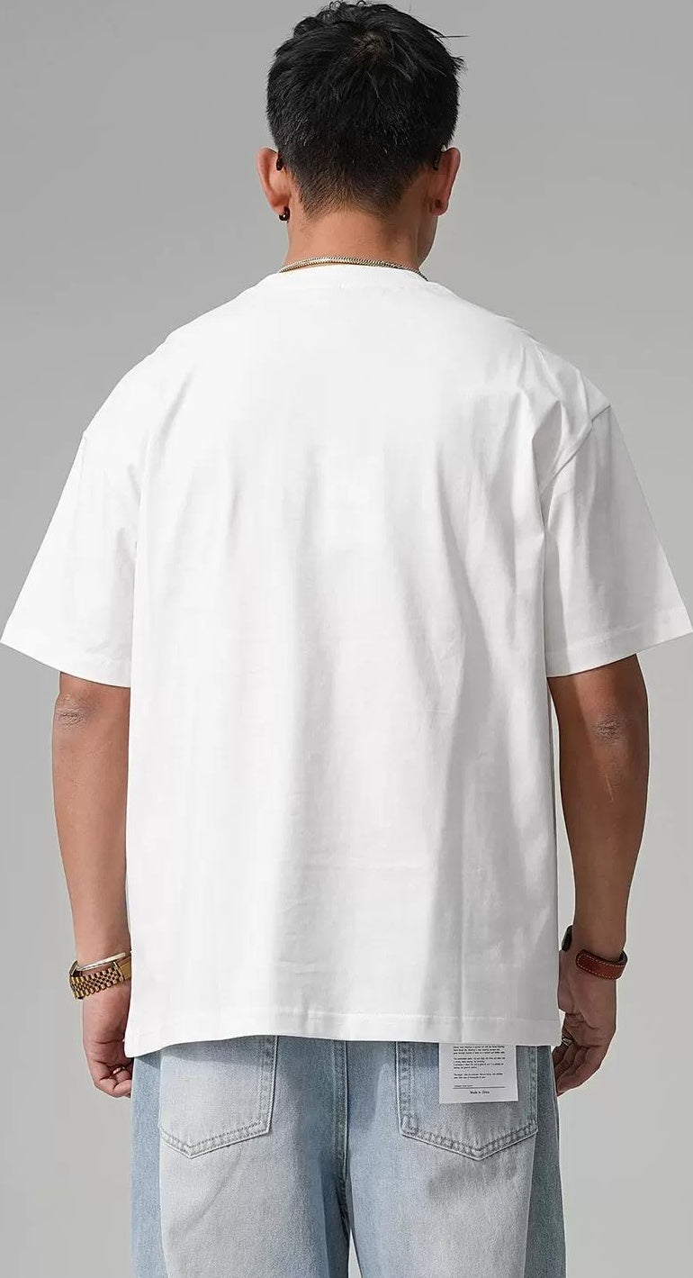 カジュアルグラフィックコットンＴシャツ
