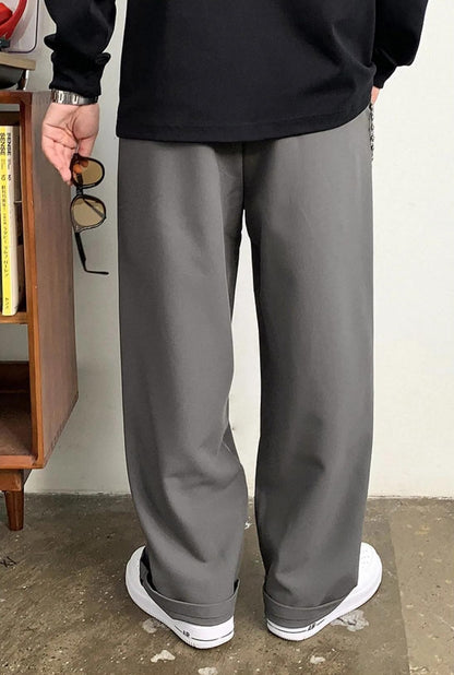 カジュアルルーズストレートパンツ