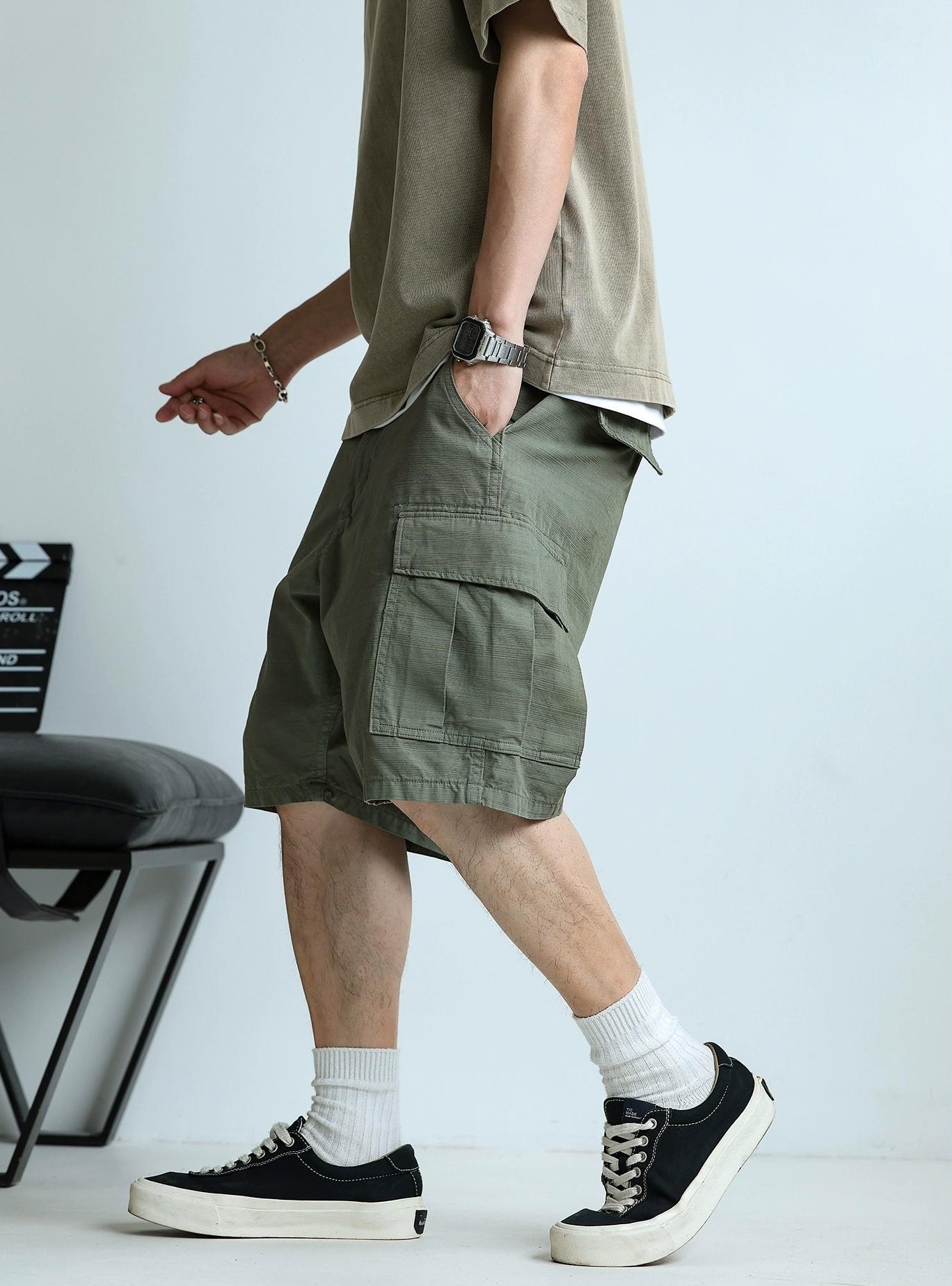 Multi-Pocket Casual Shorts