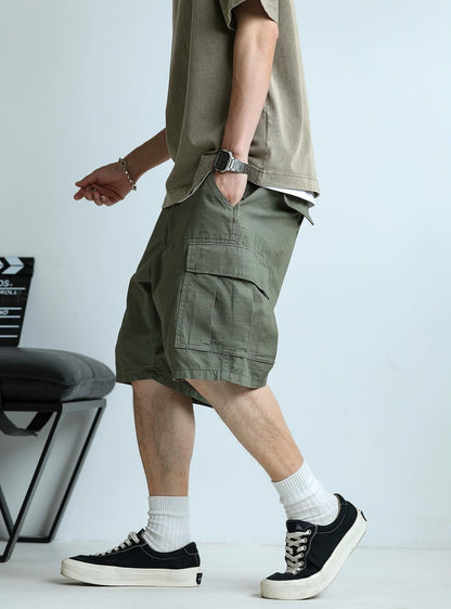 Multi-Pocket Casual Shorts