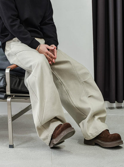 カジュアルストレートパンツ　フォーオータム