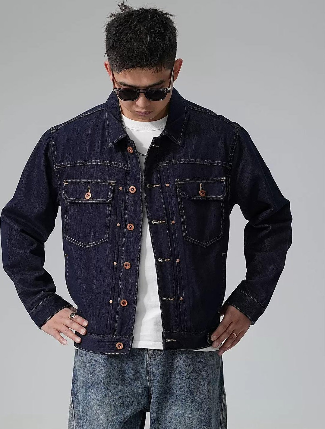 レトロカジュアルデニムジャケット