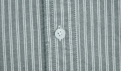 刺繍スリムストライプシャツ