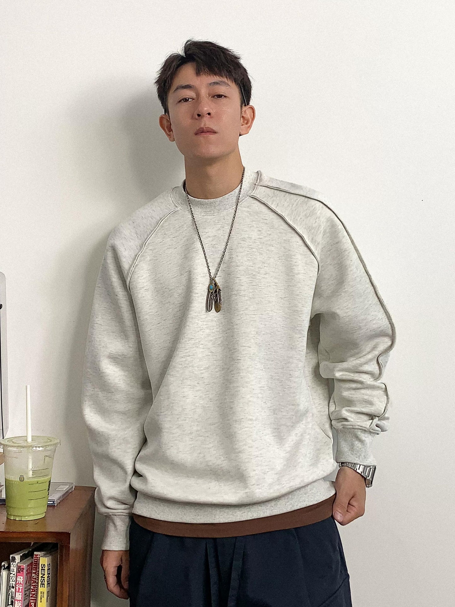 Casual Solid Color Sweatshirt