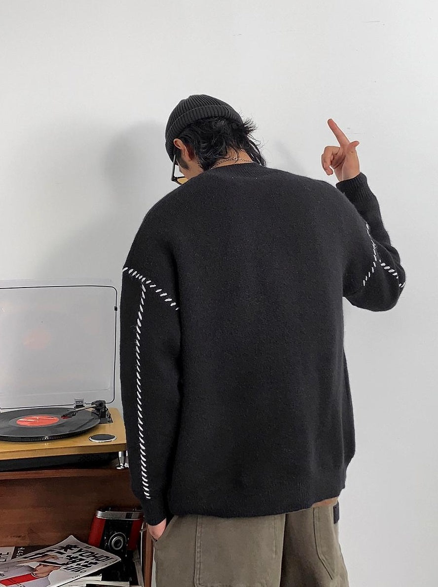 Heavyweight V-neck cardigan
