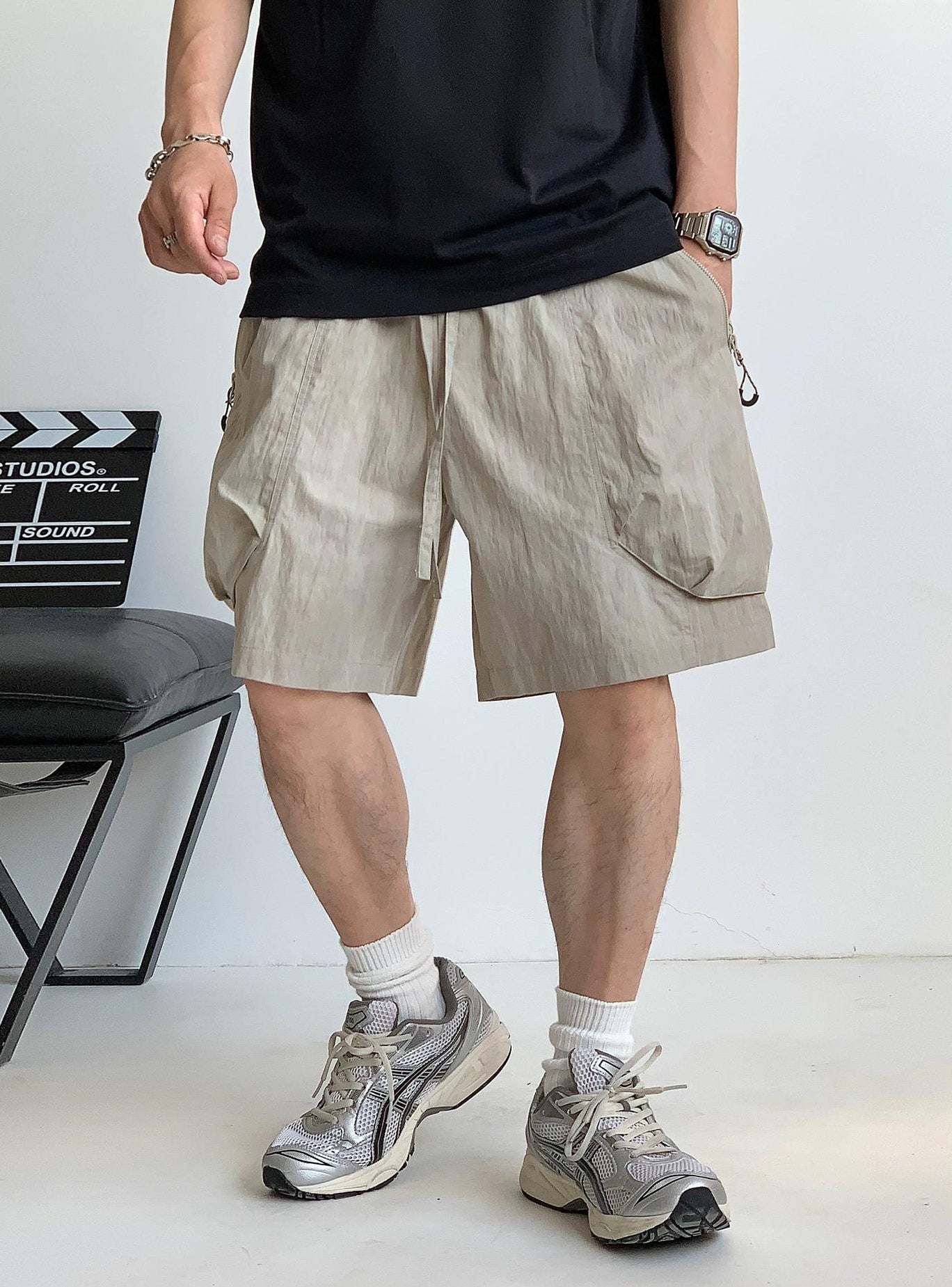 Men's Casual Zipper Shorts
