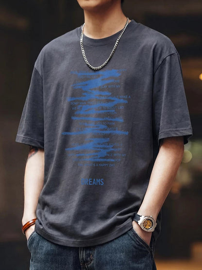 レトロプリント ルーズフィットTシャツ