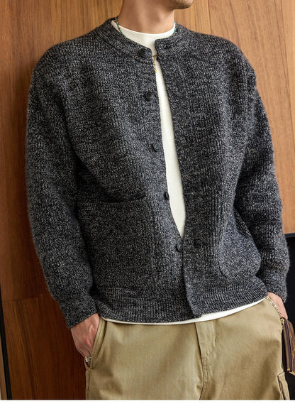 Black knit cardigan jacket