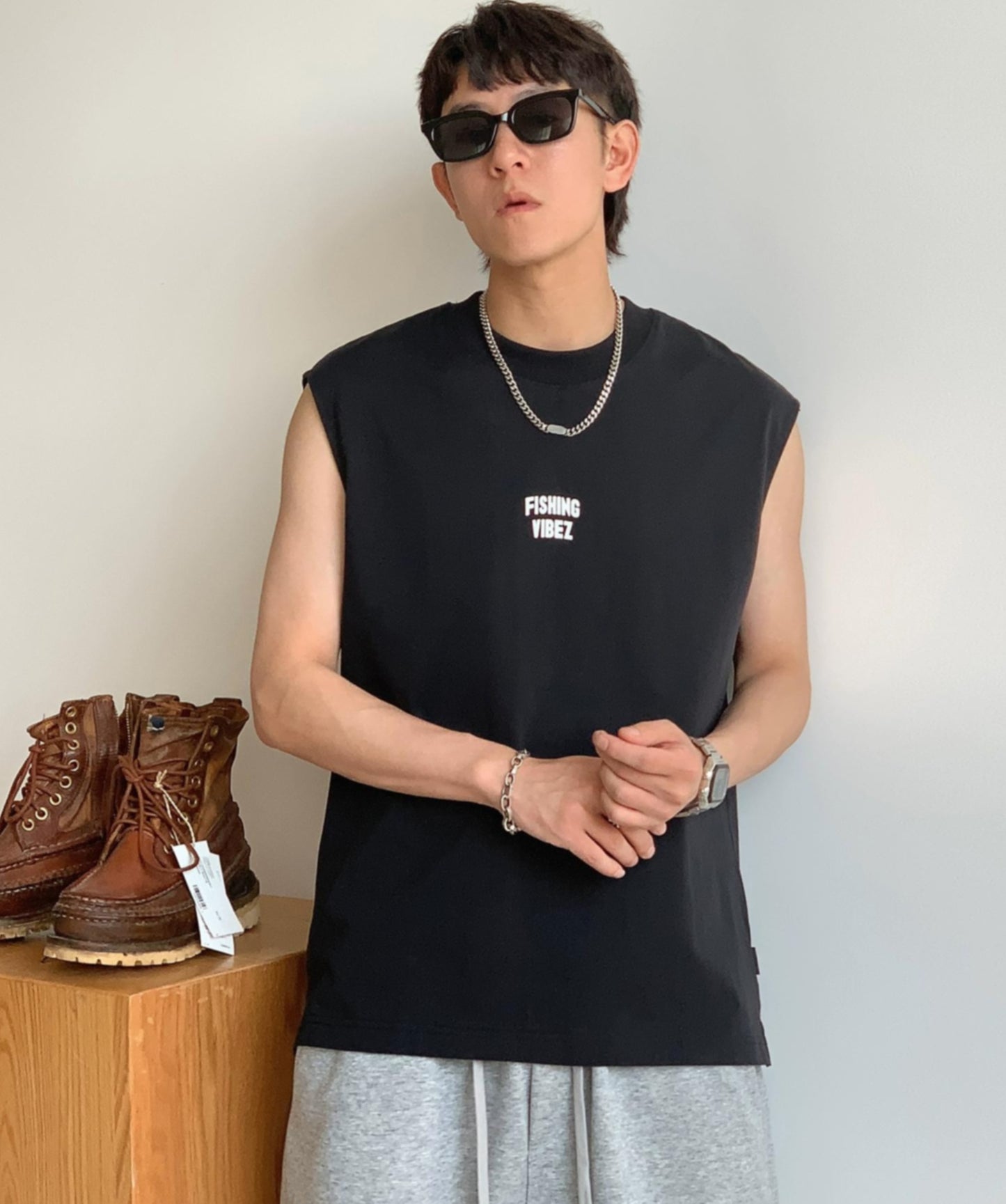 Breathable Cotton Sleeveless Tee