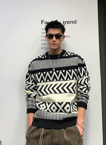 Vintage Retro Crew Neck Sweater