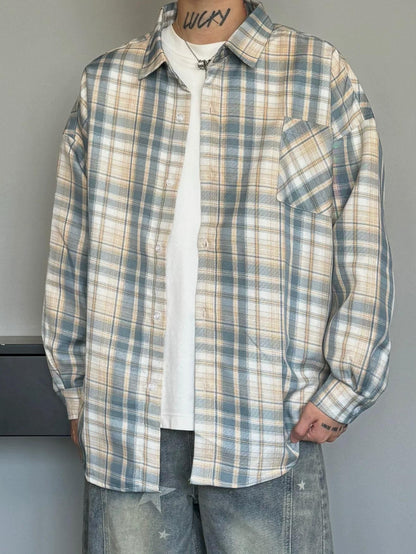 レトロチェックシャツジャケット