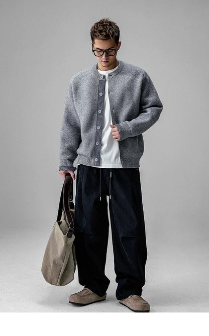 Patchwork Button Cardigan