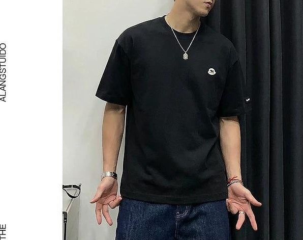 サマー ブreathable エンブロイダード Tシャツ
