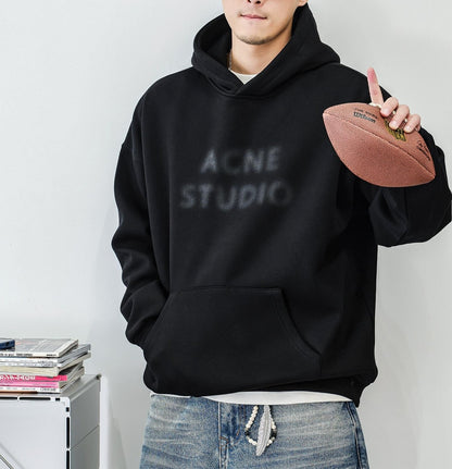 Fleece hooded jacket