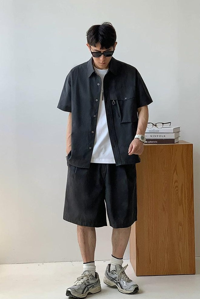 Gray Quick-Dry Casual Shirt