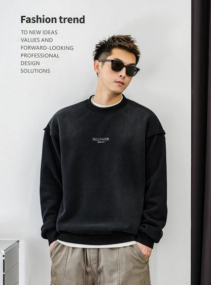 Fleece Layered Streetwear Top