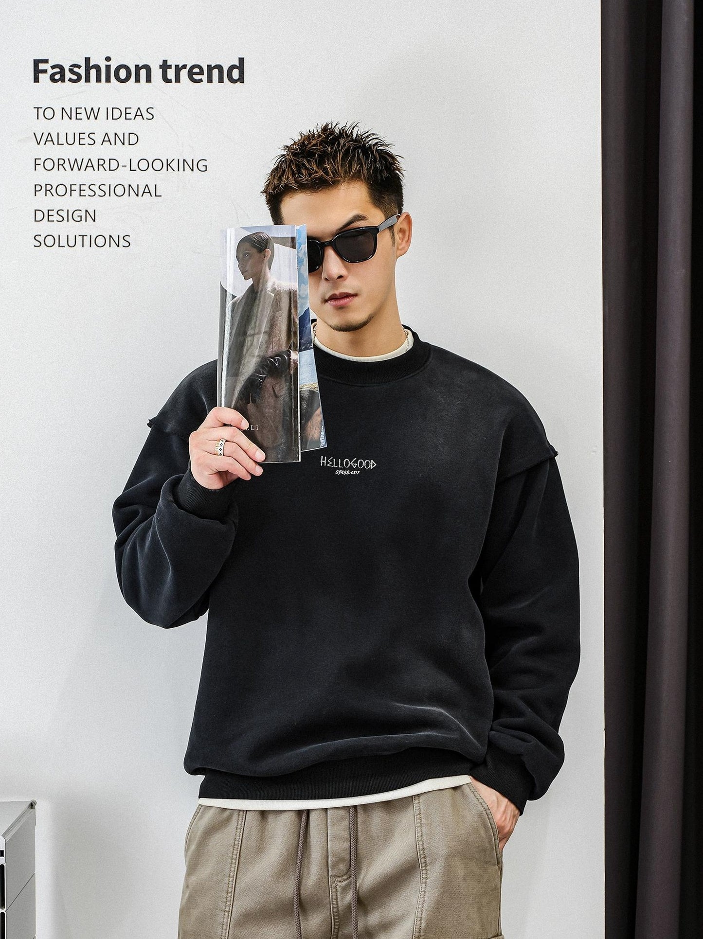 Fleece Layered Streetwear Top