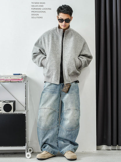 ツイードジップアップジャケット