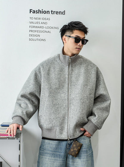 ツイードジップアップジャケット