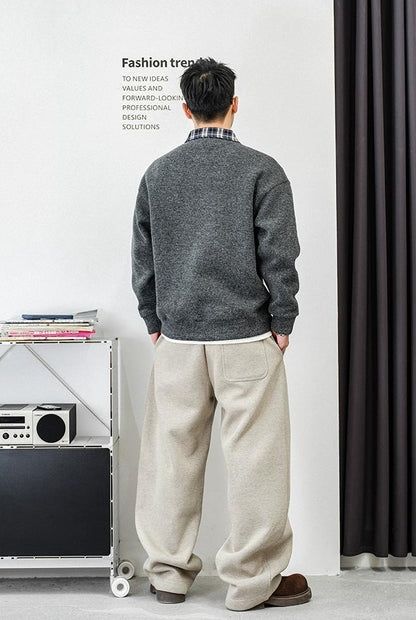 Patchwork Zip Sweater Jacket