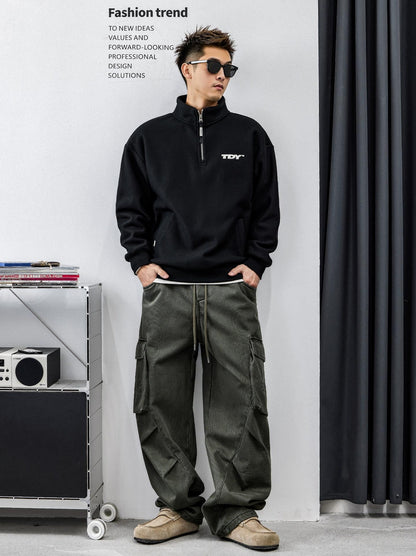 ZIPブラックフーディ