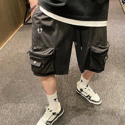 Embroidered Utility Shorts