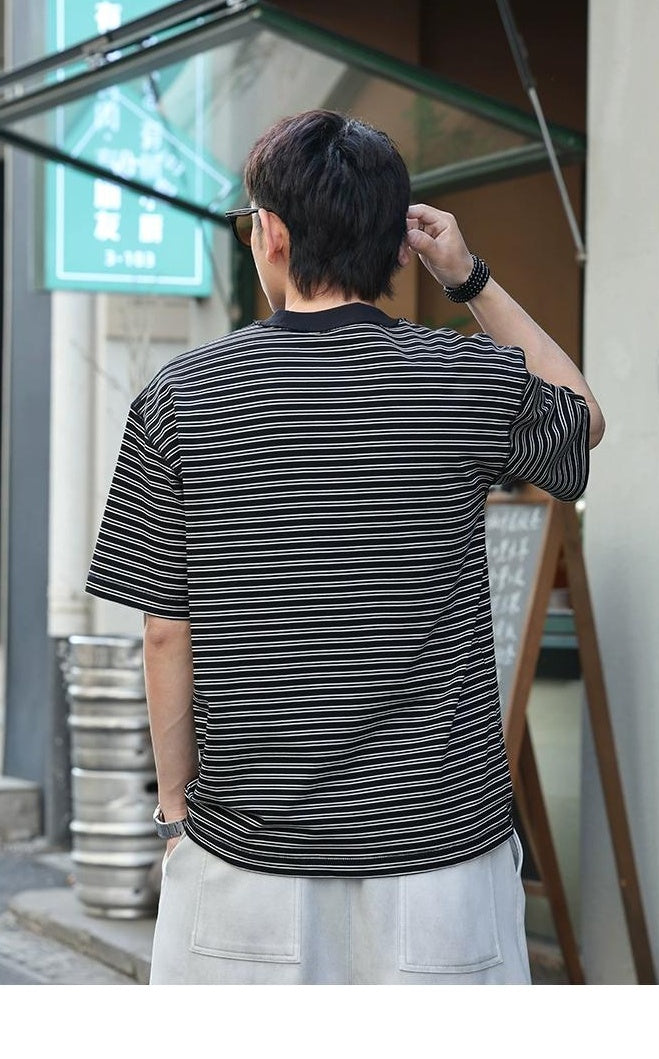 Striped Patchwork T-Shirt