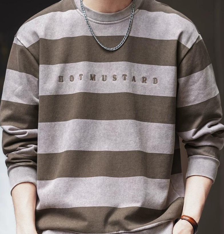 レトロストライプロングスリーブTシャツ