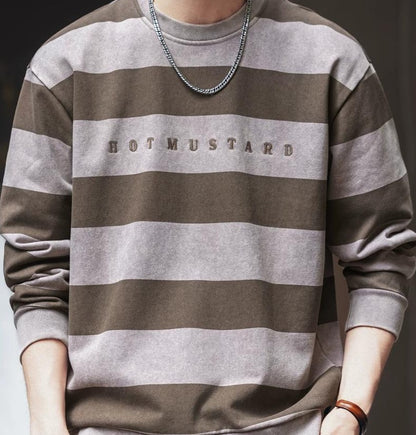 レトロストライプロングスリーブTシャツ