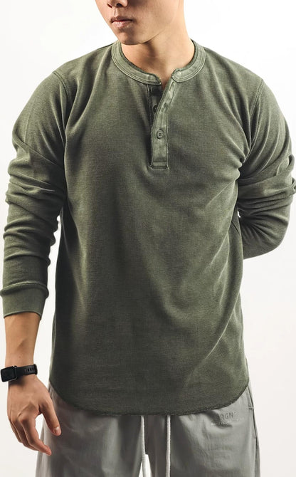 レトロ ワッフルニット ロングスリーブ Tシャツ