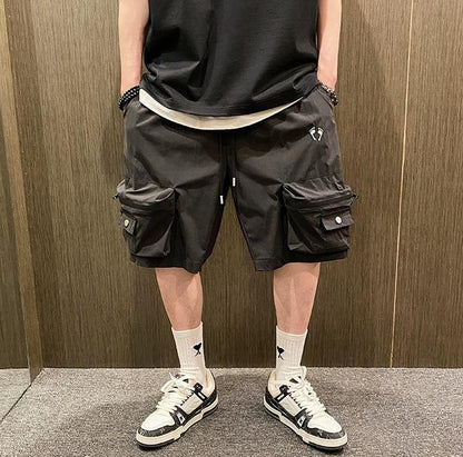Embroidered Utility Shorts