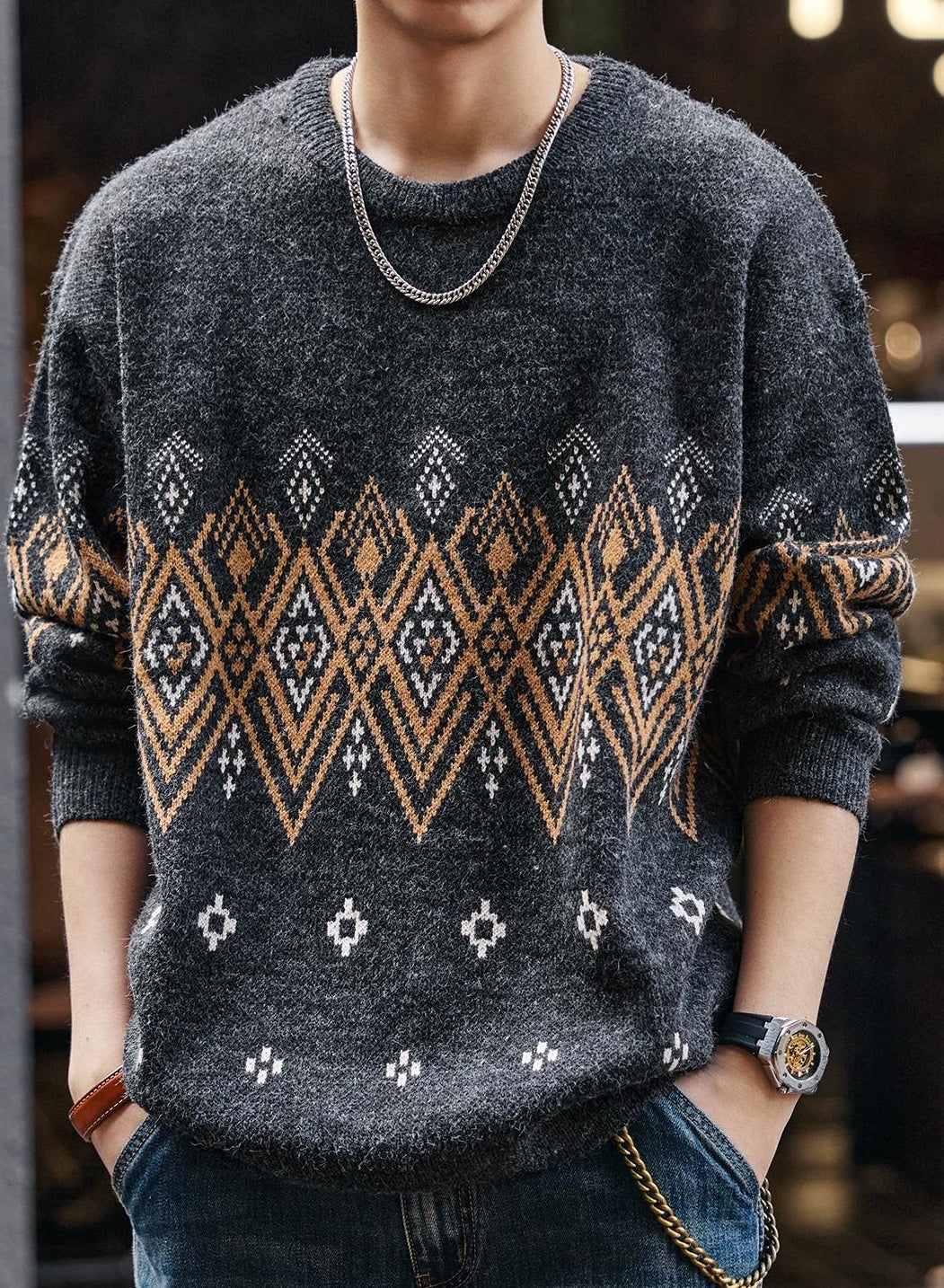 Ethnic Vintage Knit Jumper