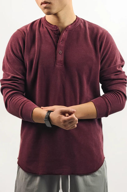レトロ ワッフルニット ロングスリーブ Tシャツ