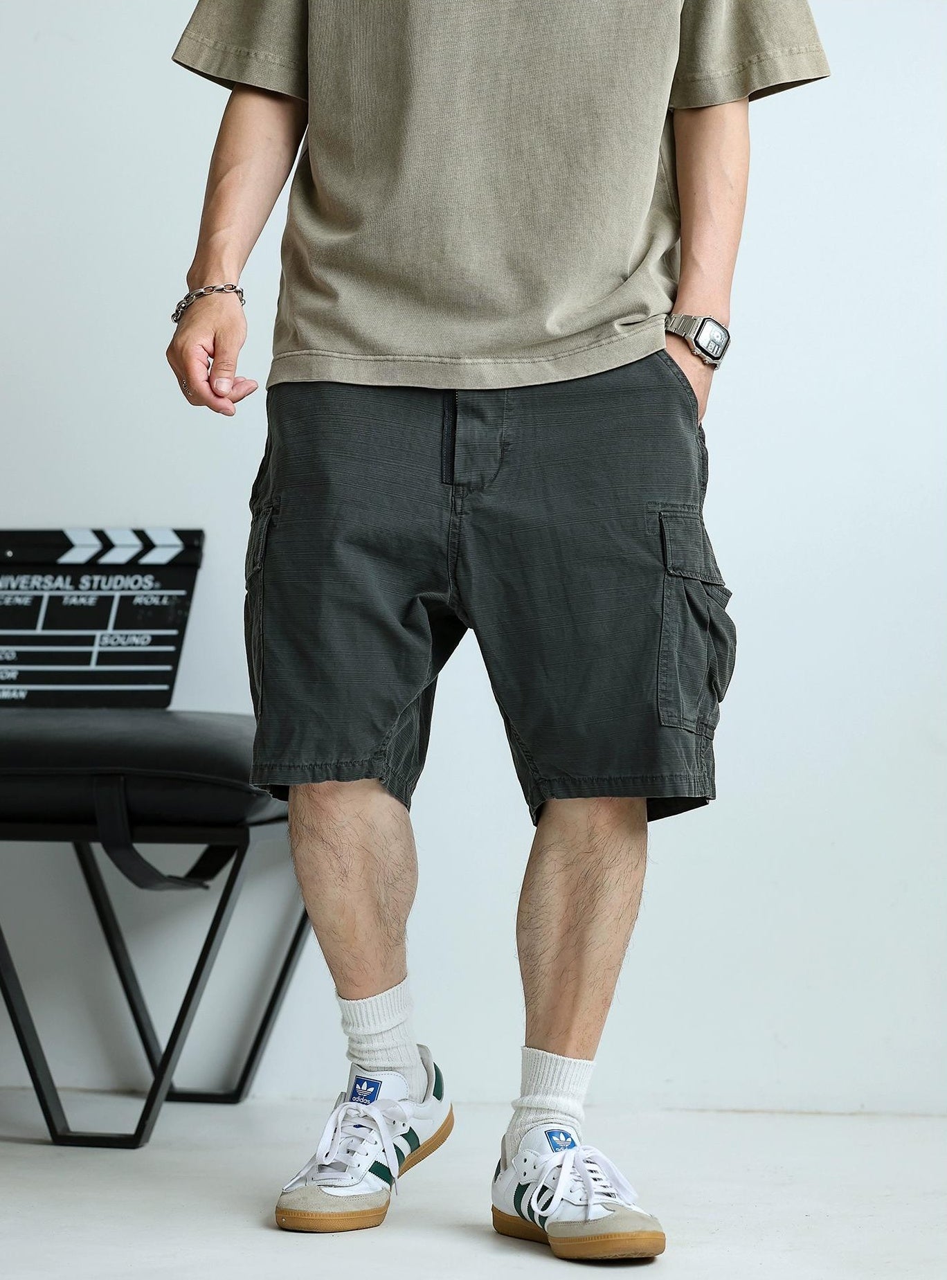 Multi-Pocket Casual Shorts