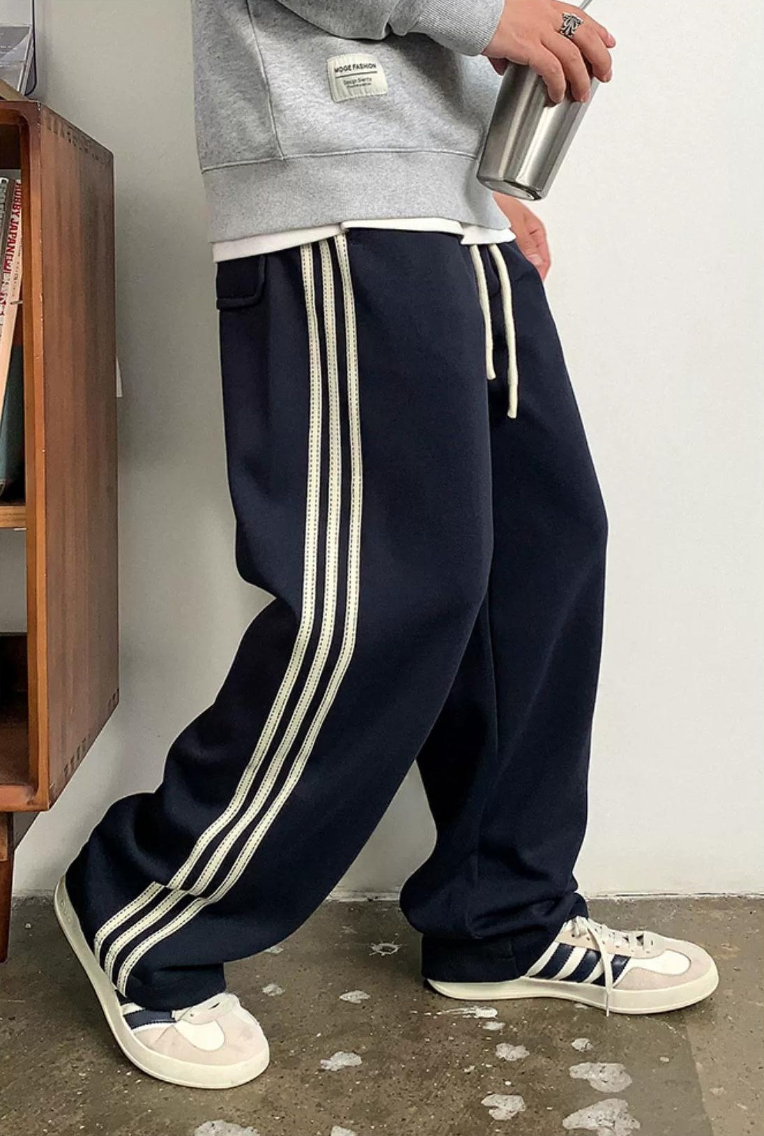 Casual Striped Elastic Pants