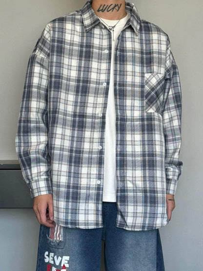 レトロチェックシャツジャケット
