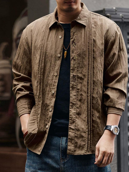 刺繍カジュアルシャツ