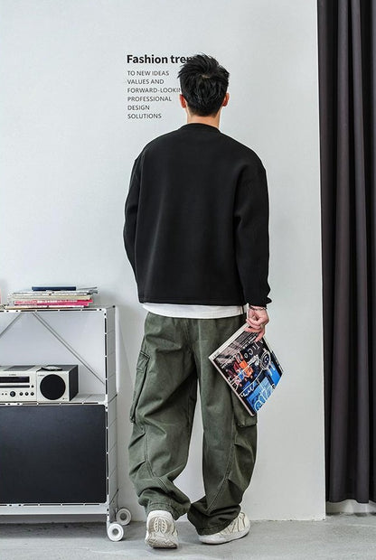 テクスチャードフリースセータートップ