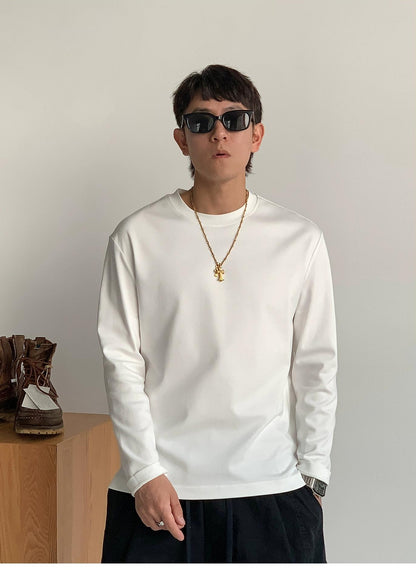 通気性綿ロングスリーブTシャツ