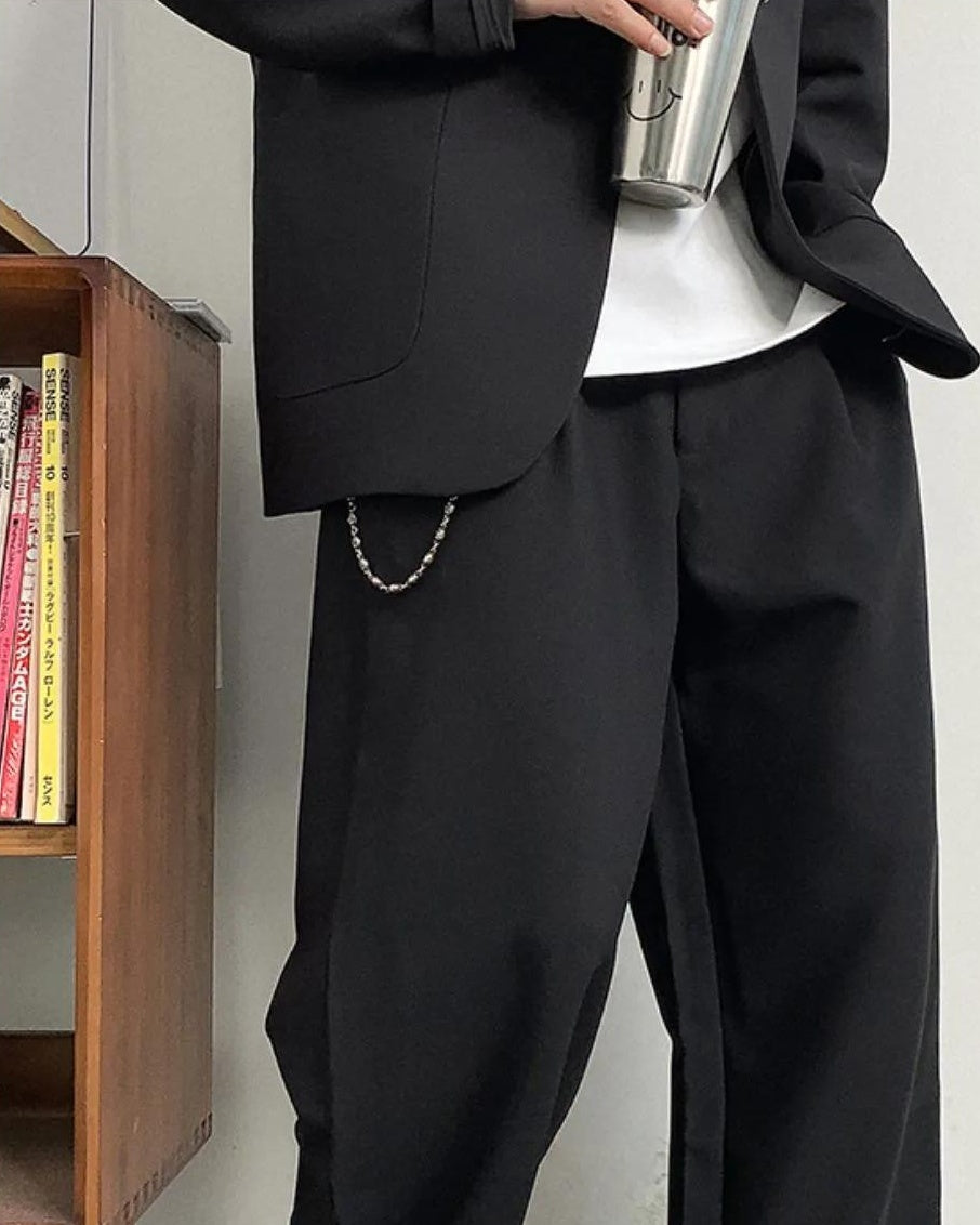 ビッグサイズドレープカジュアルパンツ
