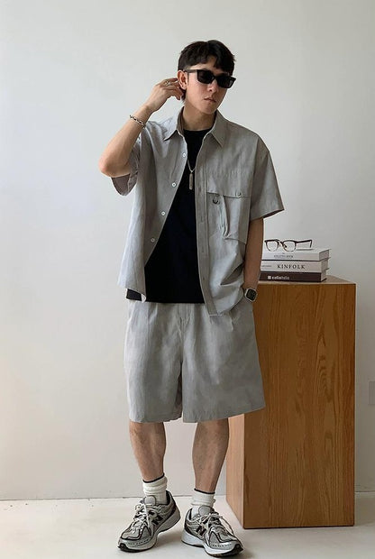 Gray Quick-Dry Casual Shirt